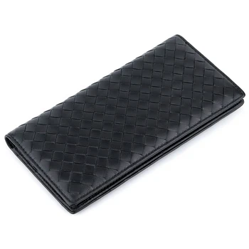 

New arrival 3 styles Weave Pattern Genuine Leather Men And Women Long Wallets Unisex Cowhide Hand Take Purse hand kit wallet