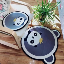 Белый серый мультфильм животных Медведь Лиса панда круглый для гостиной спальня home декоративный ковер коврик для детей и малышей#2