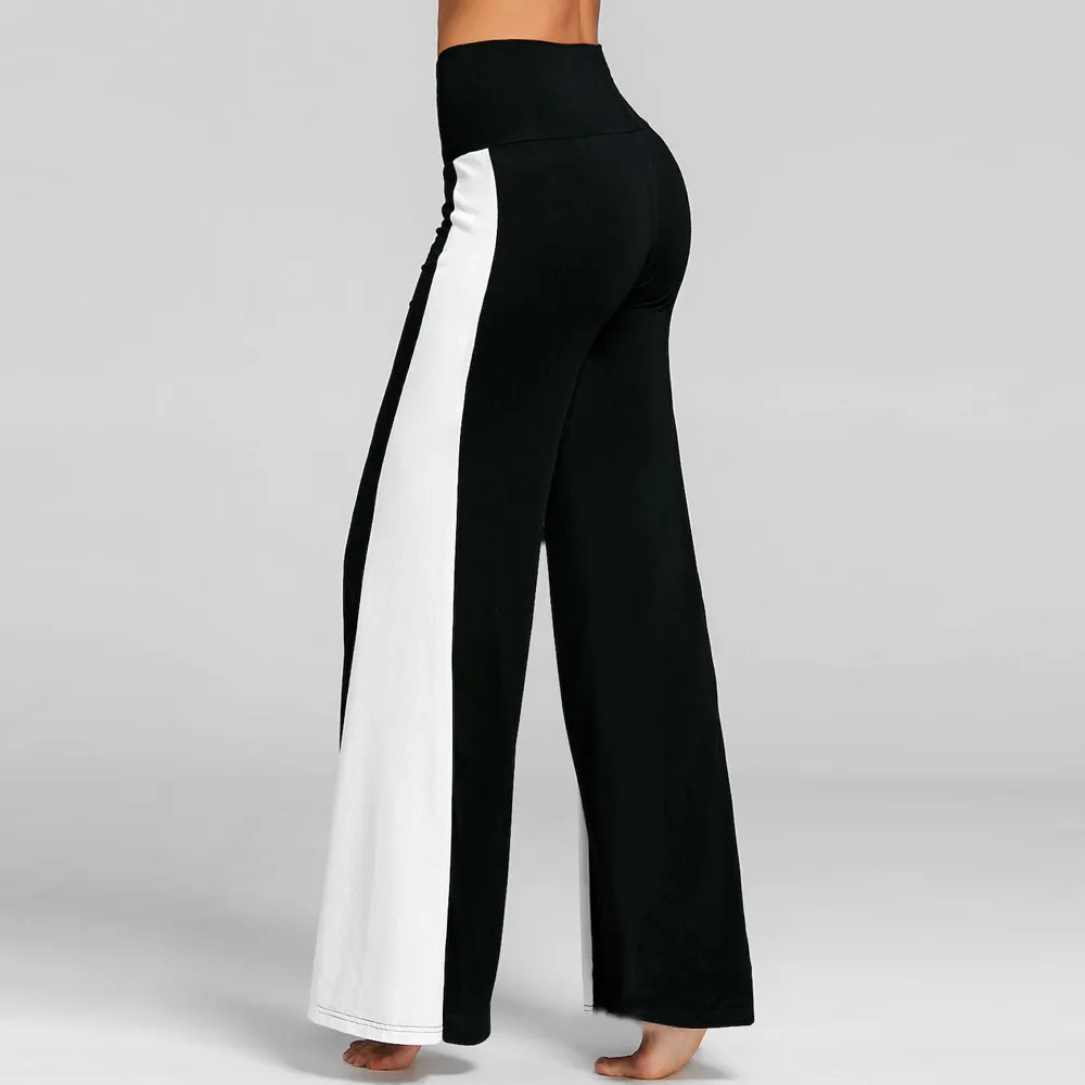 Sleeper#401 новые модные женские цветные широкие брюки с высокой талией свободный низ повседневные брюки