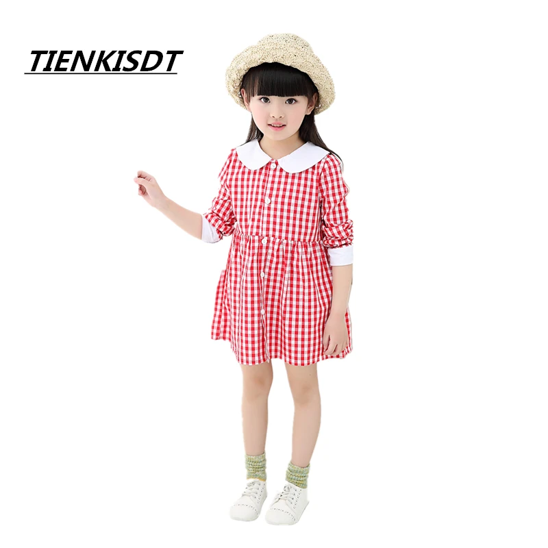 

Tiny Cottons Long Sleeve Plaid Vestido Unicorn Party Easter Girls Dress 2018 Summer Fashion Pirncess Dresses Bobo Kids Choses