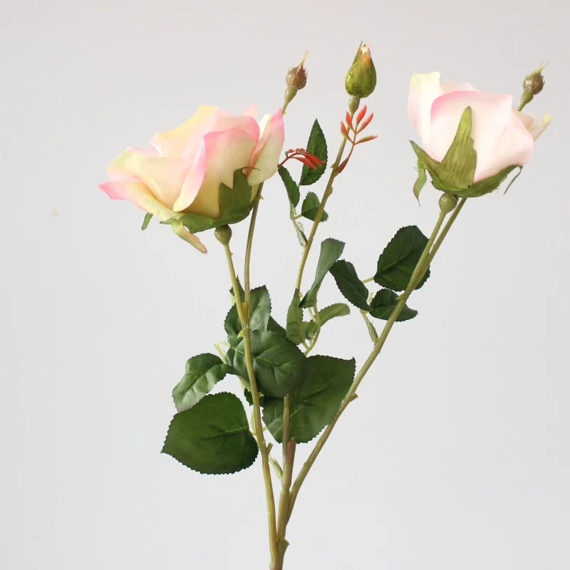2 Pcs Good quality Rose Spray Free Shipping Silk Artificial Flowers high simulation wedding flowers home decoration 2 Pcs Good quality Rose Spray Free Shipping Silk Artificial Flowers high simulation wedding flowers home decoration