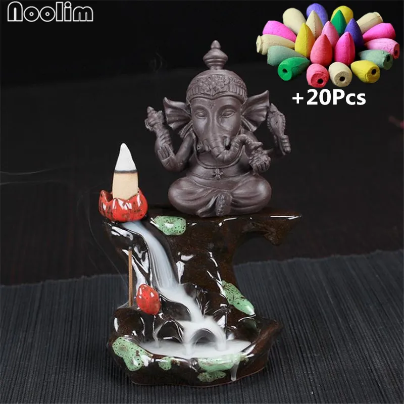 Керамическая горелка для благовоний Ganesha украшение дома и офиса держатель ладана