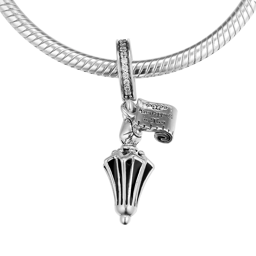 Серебро 925 ювелирные изделия Mary Poppins Зонтик Красивая подвеска подходит браслет ожерелье бисер для изготовления ювелирных изделий kralen perles boncuk