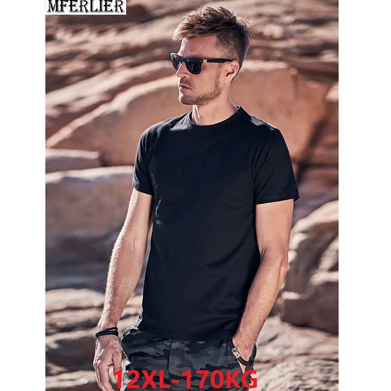 

summer men out door t-shirt cotton Breathable 8XL 9XL 10XL plus size big tees 12XL short sleeve sports tops 54 56 58 60 62 64 70