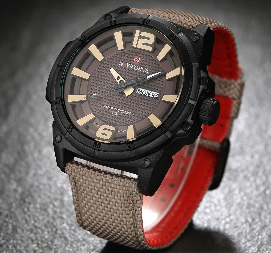 NAVIFORCE Модные кварцевые часы для мужчин спортивные часы кожа аналоговые часы Мужской армии Военная Униформа наручные часы Relogio Masculino