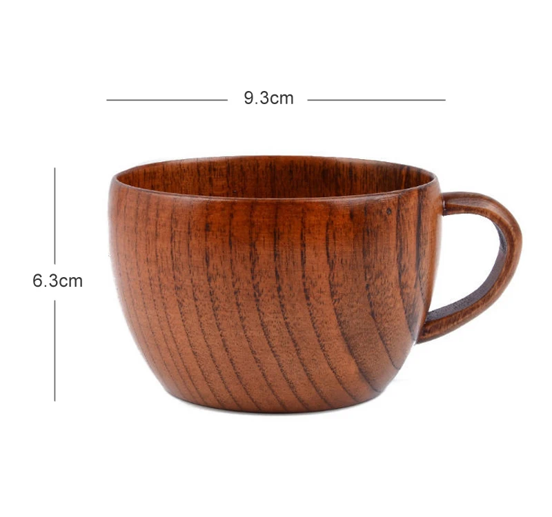 200ml Classic Wooden Tea Cup Coffee Mug Natural Jujube Wood Mug With Handgrip MilkWaterJuice Cup for Kids Home Bar Drinkware (9)