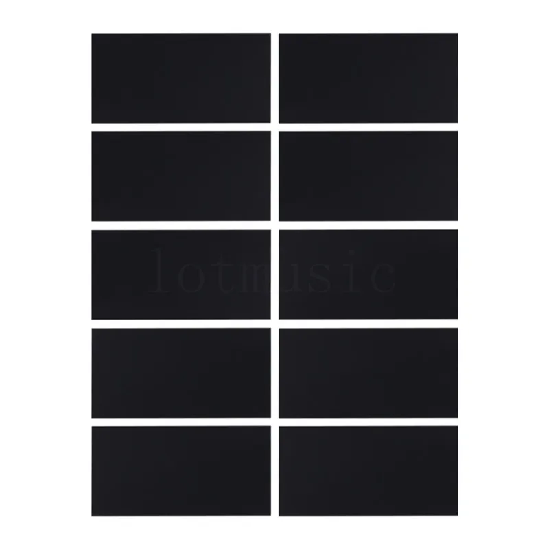 

Guitar Headplate Veneer Headstock Head Shell Sheet ABS Plastic Black for Luthier Diy Pack of 10