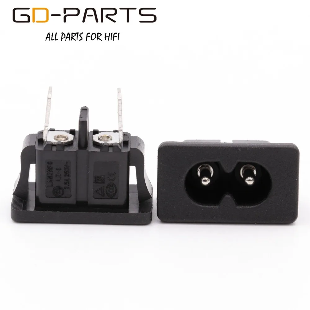 GD-PARTS IEC320 C8 оснастки в сети AC Разъем питания Электрический разъем питания розетка шнур питания на входе AC250V 2.5A CCC CE