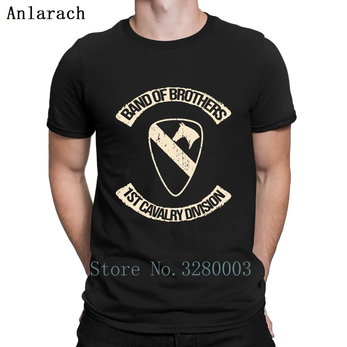 Футболка с надписью First Cavalry Division Brothers Новая Модная хлопковая круглым вырезом на