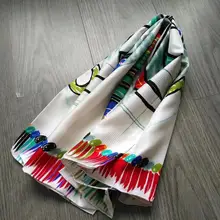 Новое поступление модный цветной узор шелковый шарф 90*90 см квадратная шаль саржевая обертка для женщин