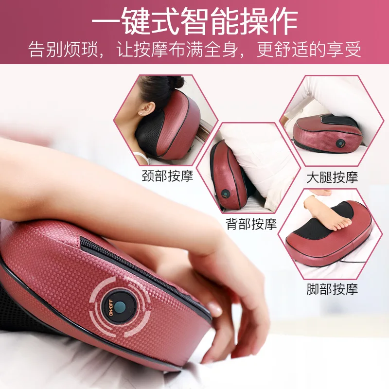 16 heads Infrared heating Cervical Massager waist body neck massage pillow electric  shoulder kneading back massager