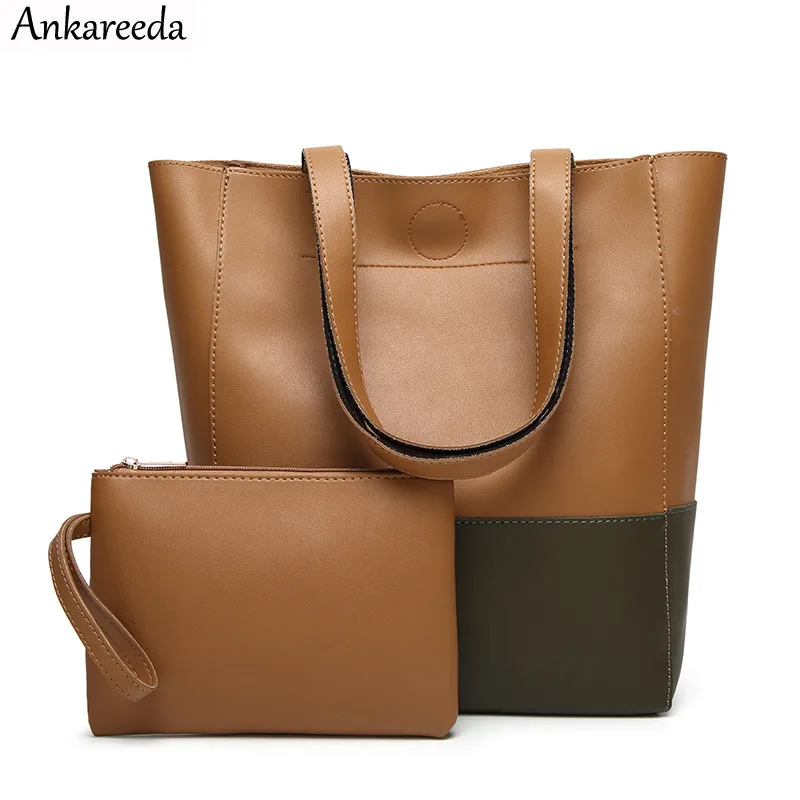 Ankareeda العلامة التجارية جديد عارضة الإناث حمل مركب السيدات أعلى-حقائب بيد بسيطة قدرة كبيرة جديدة النساء حقيبة كتف Ankareeda العلامة التجارية جديد عارضة الإناث حمل مركب السيدات أعلى-حقائب بيد بسيطة قدرة كبيرة جديدة النساء حقيبة كتف