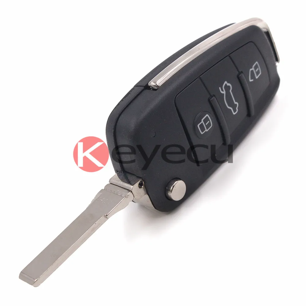 

Keyecu New Keyless-Go Remote Key Fob 3 Button 433MHz ID48 for 2012-2016 8V0 837 220 D