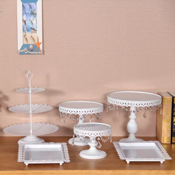 

6pcs/set cupcake stand white color display tray wedding party table decoration for cupcake dessert chocolate stand