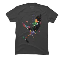 2017 fashion hot sell Feathers Men’s Graphic T Shirt 100% cotton O-Neck T Shirt Casual short print tops tee