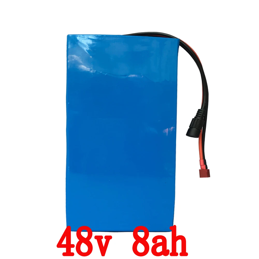 48V 8AH Electric Bicycle battery 700W Lithium Battery with PVC case BMS,54.6V 2A charger Free Shipping