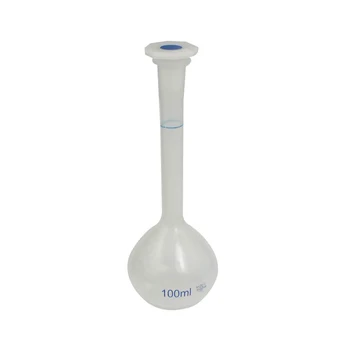 

New Chemistry Lab Clear White Plastic Vase Shaped Measuring Beakers Flasks 100ml