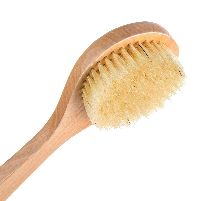 

1PC Natural Wooden Long Handle Bath Back Body Clean Shower Skin Scrub Massage Clean Brush Tool High Quality
