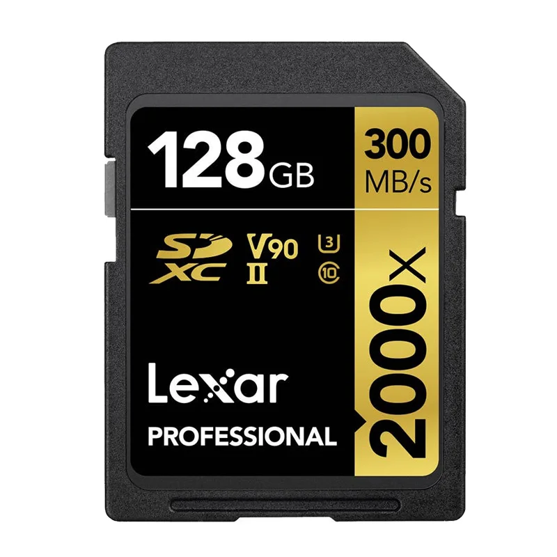 Lexar SD Card профессионального 2000x высокое Скорость 300 МБ/с. SDXC UHS-II U3 Class 10 флэш-карты памяти для 3D 4K видео в формате Full HD Камера - Емкость: 2000X-128GB-Standard