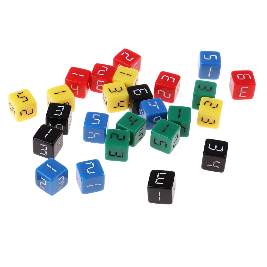25x Acrylic Square Six Sided D6 Dices 16mm for KTV Shaker Cup Game Prop Gift Six Sided Acrylic Dice 