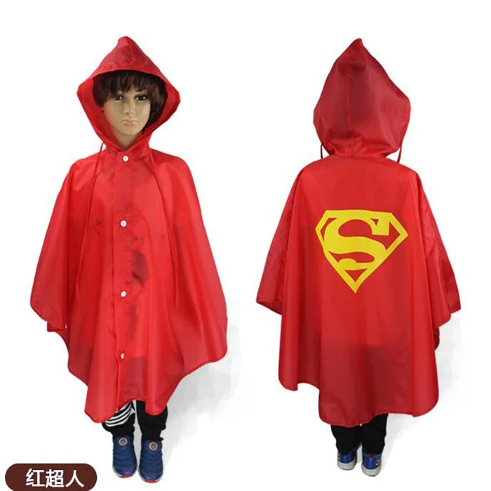 Kids Rain Coat Baby Halloween Costume Cloak Poncho Rainsuit Superhero Cosplay