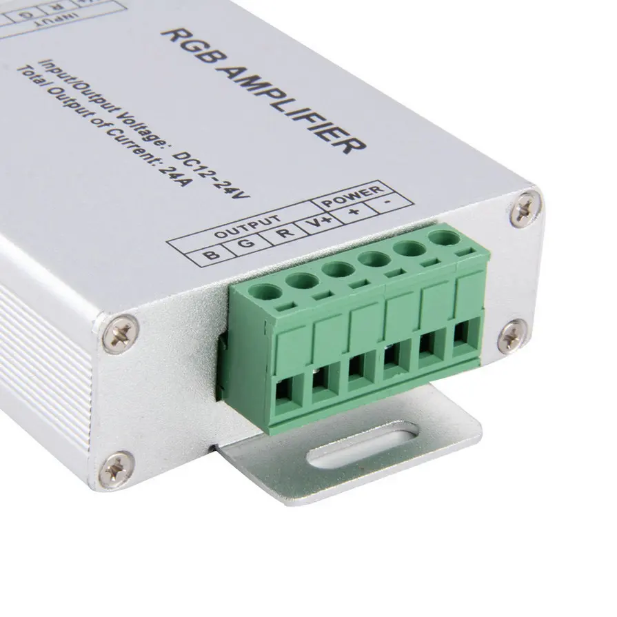 2018 Новый светодиодный RGB усилитель 24A контроллер DC12 24V для 5050 3528 Светодиодная