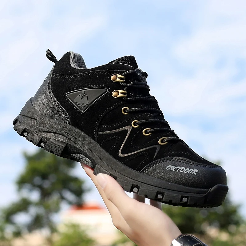 YEINSHAARS Men Work Boots Safety Shoes Mens AtreGo Anti-smashing Steel Toe Shoes Casual Hiking Climbing Sneakers