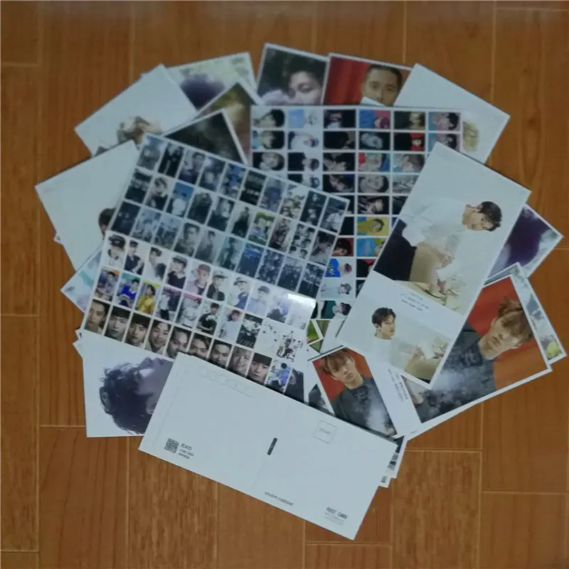 Youpop KPOP EXO зимний специальный альбом Universe BAEKHYUN KAI 30 открыток 30 небольших 120 наклеек k-pop фото карты поделиться почтовыми картами