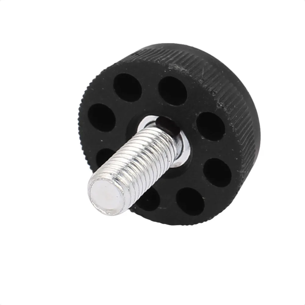 

uxcell M8 x 18mm Furniture Table 8 Holes Base Adjustable Leg Leveling Foot Black 10pcs Leveling Foot Furniture Glide