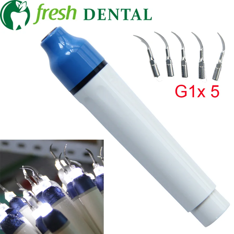 

Dental Detachable Ultrasonic Scaler Handpiece with LED Lights Piezo scaler Handle WithScaler Tips G1 Fit EMS WOODPECKER