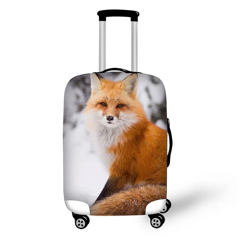 2017 Cute fox Cover for Suitcase Bags Travel Luggage Accessories for Men's Women Waterproof Protection Suitcase Case Cover