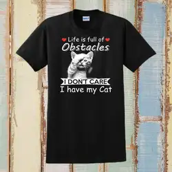 Кошка мама Забавный заказ футболка, кошка любовник рубашка с котенком, кошка рубашка для мужчин Crazy Cat Леди Мужская футболка