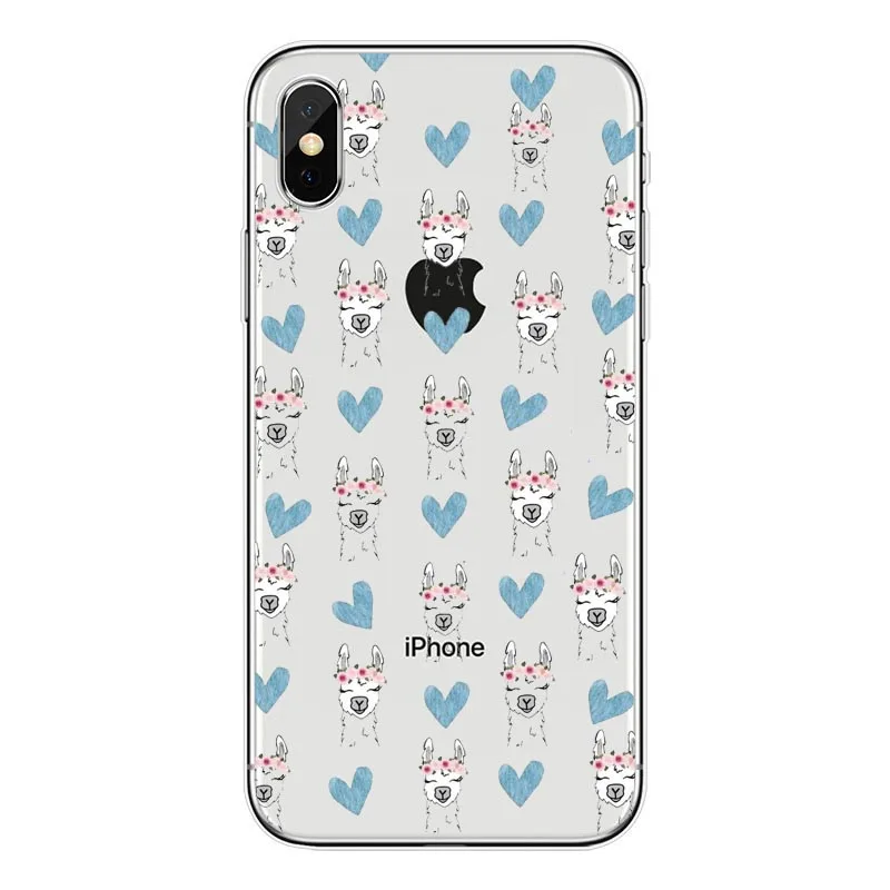 TPU Мягкий чехол для мобильного телефона из ТПУ с милой ламой и ламой для iphone X XS XR MAX 11 11Pro MAX 6 6s Plus 7 8 Plus X 5 5S - Цвет: TPU