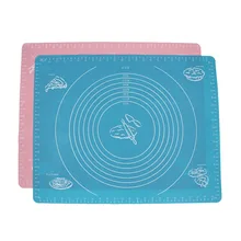 Силиконовый коврик для выпечки со шкалой термостойкий толстый коврик для теста, ролик для помадки, кондитерский коврик, мягкий чехол, антипригарная Кондитерская доска