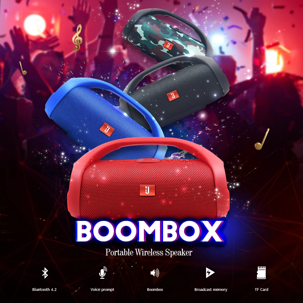 

Mini Bluetooth Speaker Portable Wireless Speaker Boom Box Outdoor sports Column Subwoofer Sound Box with FM Radio TF Mp3 Player