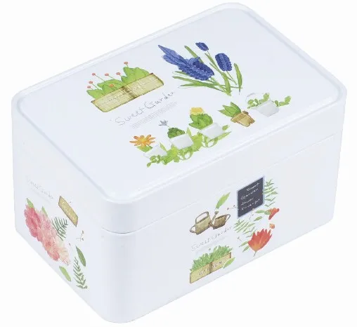 

New Arrival 133X88X70mm Tea tin box candy biscuit storage metal container case gift box