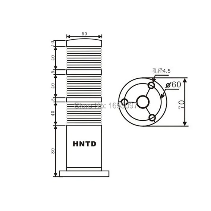 HNTD 50 баррель Тип 24 В часто яркий 3 цвета с зуммером светодиодный индикатор CNC машина инструмент Предупреждение лампа