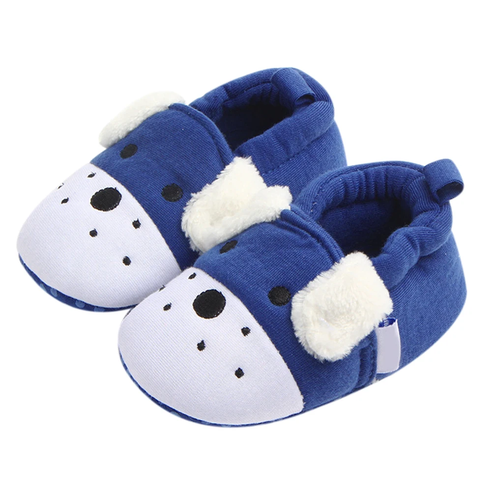 

Baby Kids First Walkers Cotton Warm Soft Animal Printed Knitted Fabric Prewalkers Soft Warm Baby Infant Shoes
