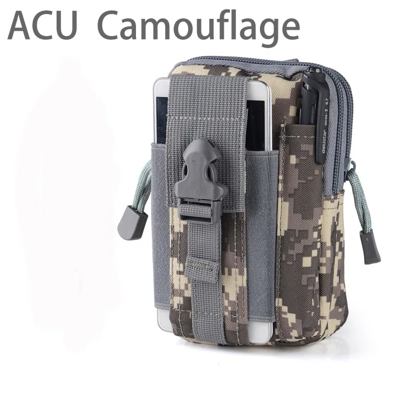 Мужские тактические уличные походные сумки, тактические сумки Molle, поясная сумка, военная поясная сумка, сумка для бега, дорожный кошелек, рюкзак - Цвет: ACU Camouflage