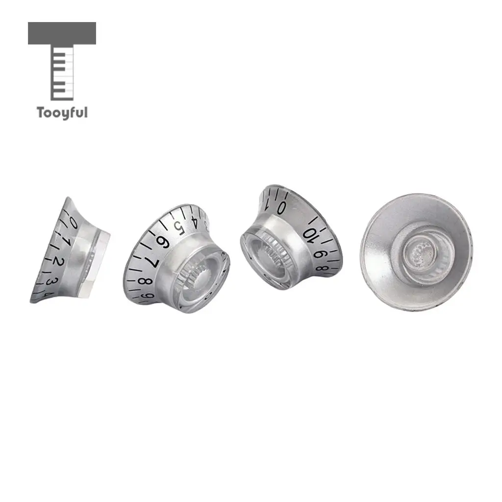Tooyful 4pcs Guitar Speed Control Knobs Top Hat Knobs for LP Electric Guitar Replacement