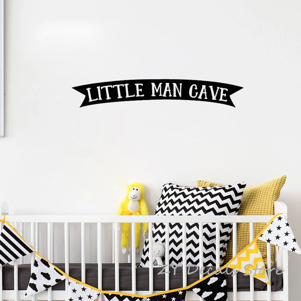 2 Pcs Little Man Cave Wall Decal Boys Bedroom Toys Playroom Wall Art 2-pcs-little-man-cave-wall-decal-boys-bedroom-toys-playroom-wall-art