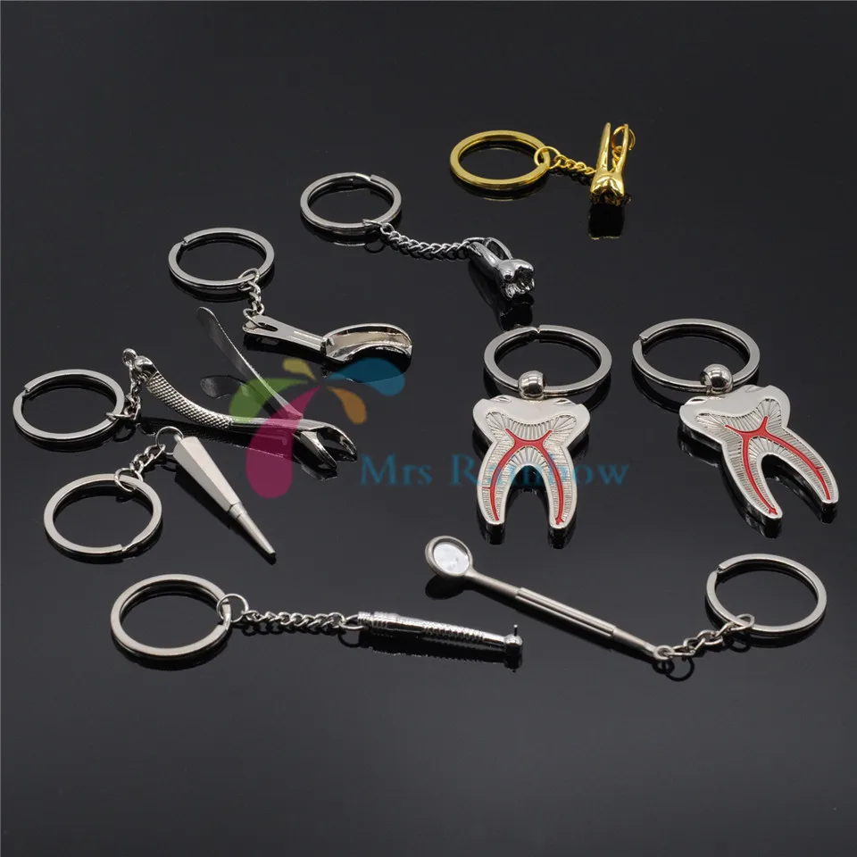 Dental Lab Assorted Molar Tool Keychain Great Gift NEW x9in Teeth