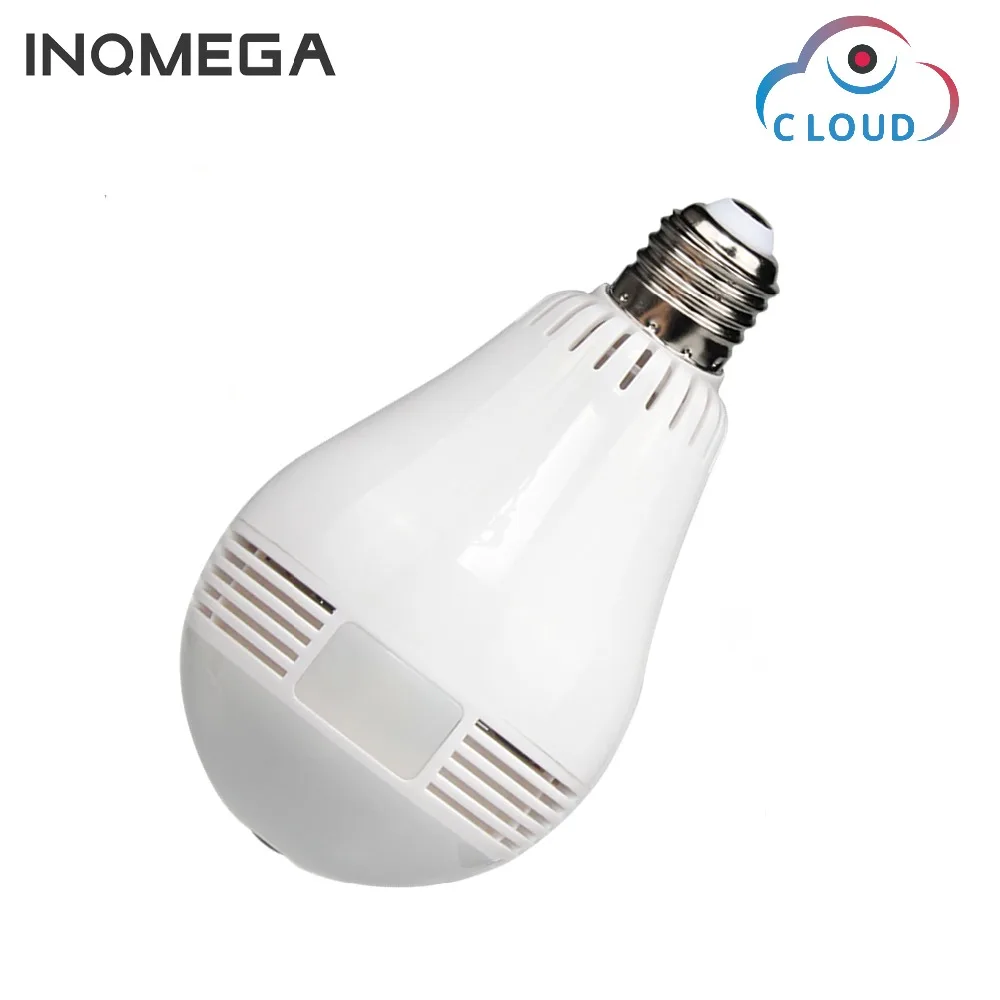INQMEGA 960P Cloud font b Wireless b font IP Camera Bulb Light Panoramic Fisheye Home Security