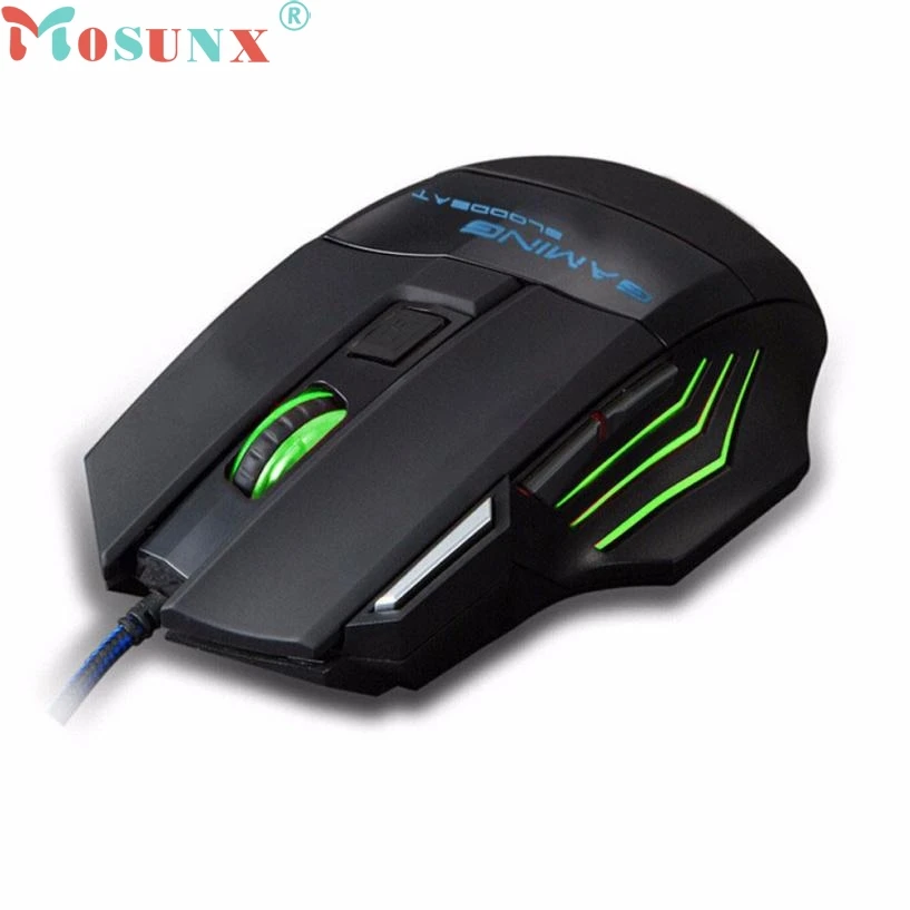 Top Quality Hot Selling Fashion Design 5500 DPI 7 Button LED Optical USB Wired Gaming Mouse Mice For Pro Gamer JUL 11 18Apr12