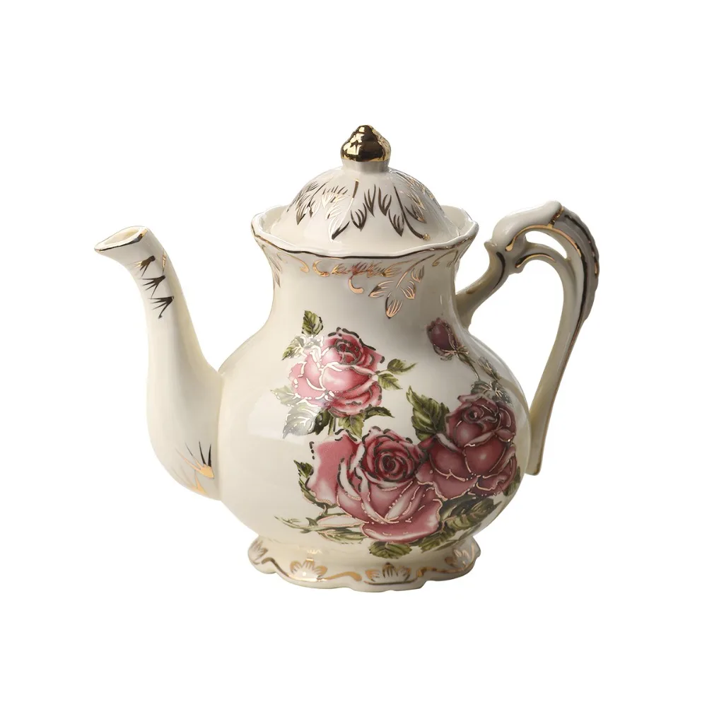 

New Style Chinese Ceramic Teapot Set Lovely Porcelain Tea Pot for Wedding Gift