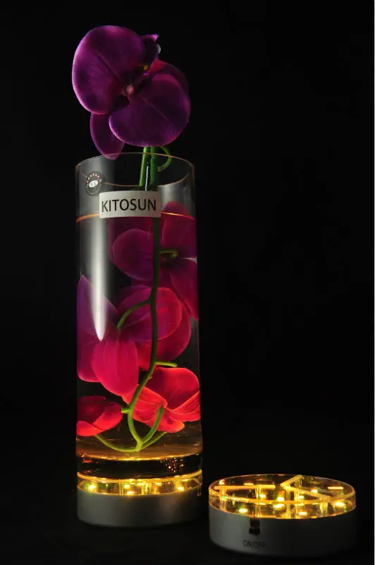 1pc RGB Vase Bottle Decoration 4inch LED Under Vase table decoration