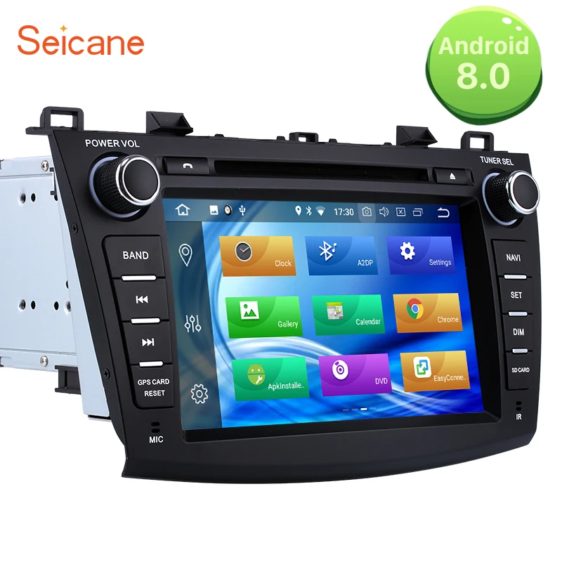 

Seicane 2 Din Android 8.0 8" Car DVD Multimedia Player For 2009 2010 2011 2012 Mazda 3 Support Mirror link OBD2 DVR With 4GB RAM