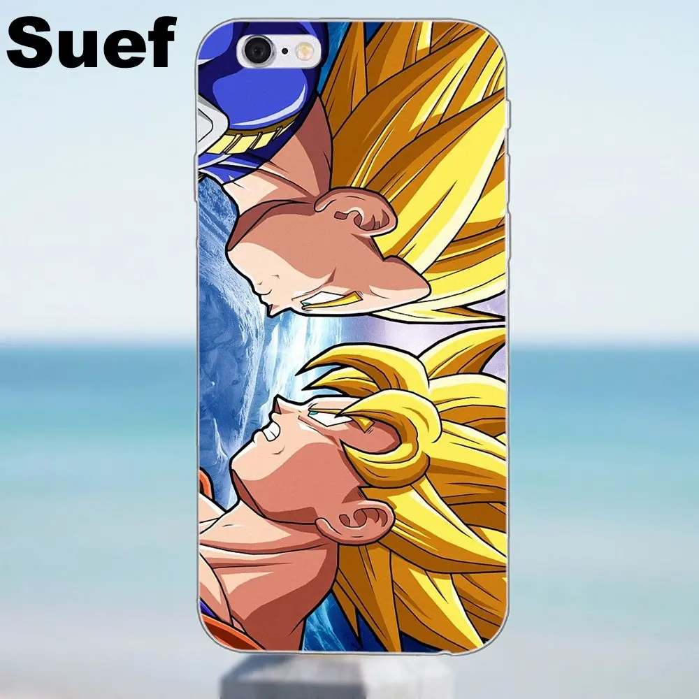 Suef Son Goku Vs Vegeta для iPhone X 4 4S 5 5S 5C SE 6 6S 7 8 Plus Samsung Galaxy J1 J3 J5 J7 A3 A5 2016 2017 мягкая новая мода|for