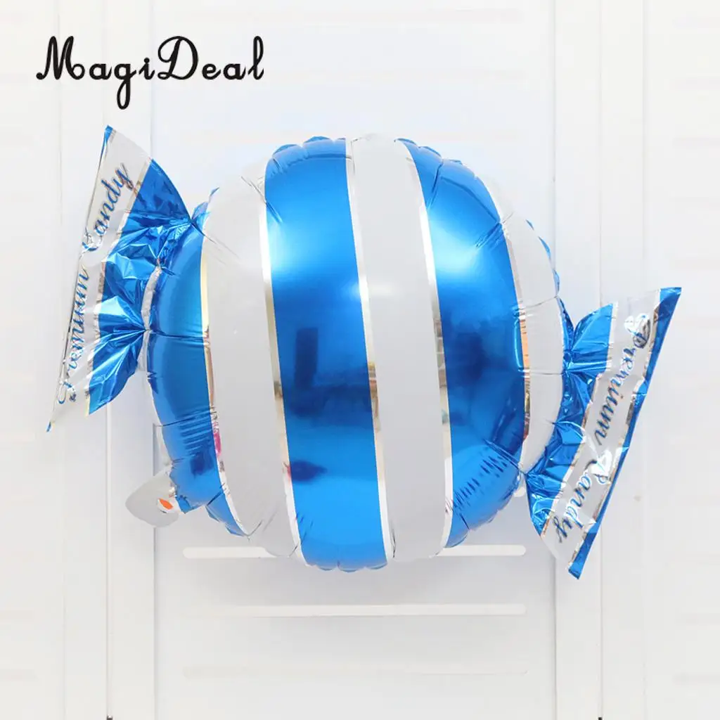 MagiDeal 5pcs Lovely Stripes Dots Sweet Candy Shape Aluminium Film Balloon Wedding Birthday Party Decor Kids Toy