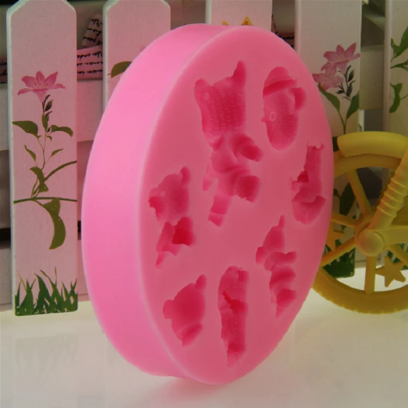 COMIART Bear LOVE Section Modeling Silicone Cake Decoration Mold Chocolate Mold Clay Tools